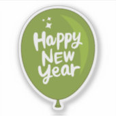 glückliches neues Jahr Aufkleber (Vorderseite)