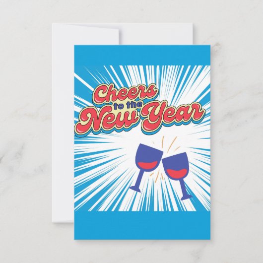 glückliches neues Jahr Einladung (Vorderseite)