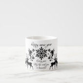 glückliches neues Jahr Espressotasse (Vorderseite)