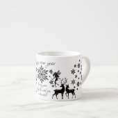 glückliches neues Jahr Espressotasse (Vorderseite Rechts)