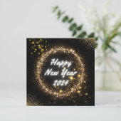 glückliches neues Jahr Feiertagskarte (Stehend Vorderseite)