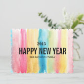 glückliches neues Jahr Feiertagskarte (Stehend Vorderseite)