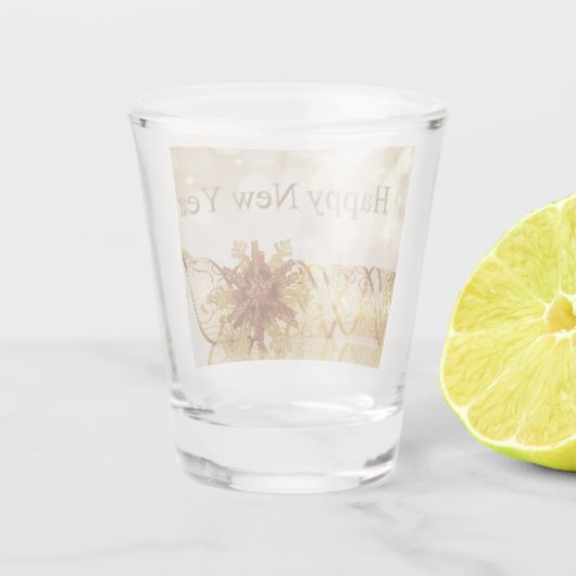 ***GLÜCKLICHES NEUES JAHR FÜR SIE*** SCHNAPSGLAS (Rückseite)