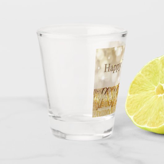***GLÜCKLICHES NEUES JAHR FÜR SIE*** SCHNAPSGLAS (Links)