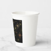 Glückliches neues Jahr - Gold - Schwarzer Cup Pappbecher (Links)