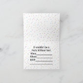 Glückliches neues Jahr - Goldener Text über schwar Einladung (Innenseite)