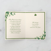 Glückliches neues Jahr irisches Gebet segnen relig Karte (Innenseite)