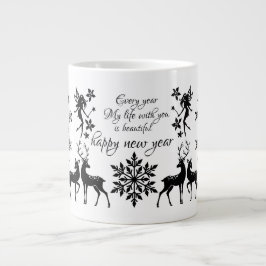 glückliches neues Jahr Jumbo-Tasse