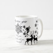 glückliches neues Jahr Kaffeetasse (VorderseiteRechts)