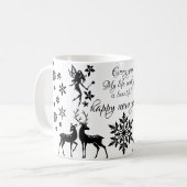 glückliches neues Jahr Kaffeetasse (Vorderseite Links)