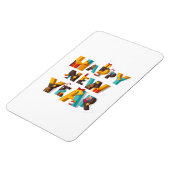 glückliches neues Jahr Magnet (Linke Seite)