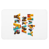 glückliches neues Jahr Magnet (Horizontal)