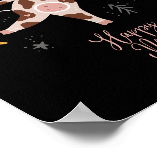 glückliches neues Jahr Poster (Ecke)