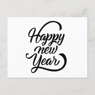 glückliches neues Jahr Postkarte