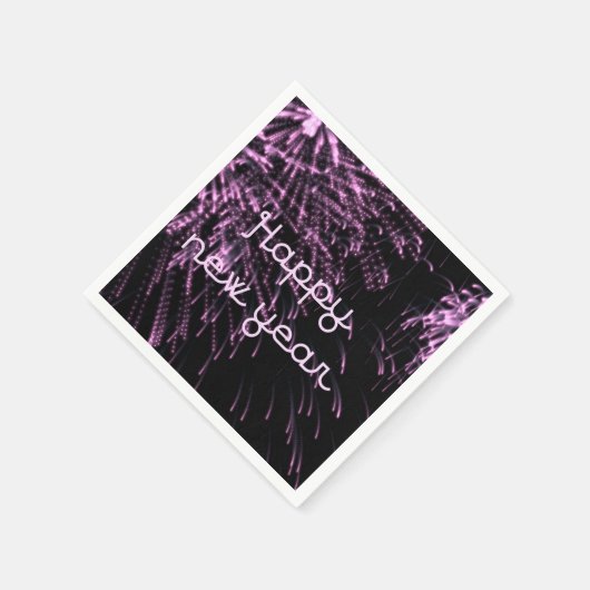 glückliches neues Jahr Serviette (Ecke)