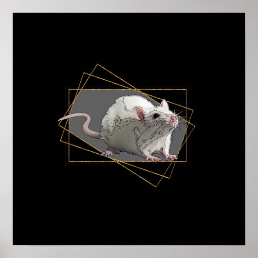 glückliches neues Jahr, stilvoll, schwarz, gold, 2 Poster (Vorne)