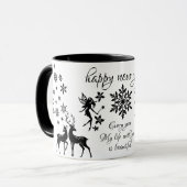 glückliches neues Jahr Tasse (Vorderseite Links)