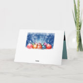 Glückliches neues Jahr und frohe Weihnachtsbaubles Karte (Rückseite)