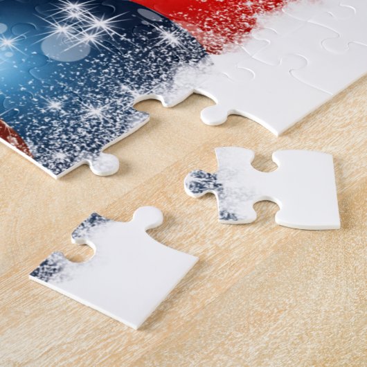 Glückliches neues Jahr und frohe Weihnachtsbaubles Puzzle (Seite)