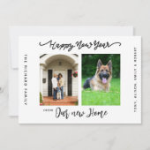 Glückliches neues Jahr, wir haben die bewegende An Ankündigung (Vorderseite)