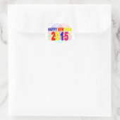 GLÜCKLICHES NEUJAHR 2015.png Runder Aufkleber (Tasche)