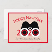 GLÜCKLICHES NEUJAHR 2020 Vision individuell saison Postkarte (Vorne/Hinten)