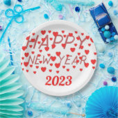 GLÜCKLICHES NEUJAHR 2023, PAPIERPLATTE PAPPTELLER (Party)
