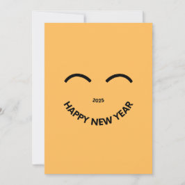 GLÜCKLICHES NEUJAHR 2025 Lächelnde Urlaubskarte Feiertagskarte