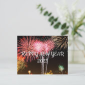 GLÜCKLICHES NEUJAHR 2025 POSTKARTE (Stehend Vorderseite)