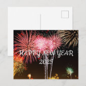 GLÜCKLICHES NEUJAHR 2025 POSTKARTE (Vorne/Hinten)