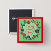 GLÜCKLICHES NEUJAHR BUTTON (Vorne & Hinten)