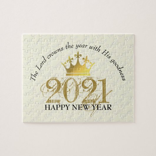 GLÜCKLICHES NEUJAHR | Der Herr kront das Jahr | 20 Puzzle (Horizontal)