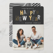 GLÜCKLICHES NEUJAHR FEIERTAGSKARTE (Vorne/Hinten)