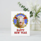 GLÜCKLICHES NEUJAHR FEIERTAGSPOSTKARTE (Stehend Vorderseite)