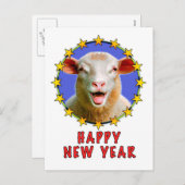 GLÜCKLICHES NEUJAHR FEIERTAGSPOSTKARTE (Vorne/Hinten)