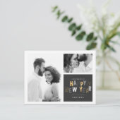 GLÜCKLICHES NEUJAHR FEIERTAGSPOSTKARTE (Stehend Vorderseite)