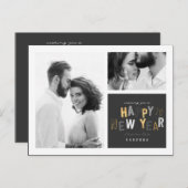 GLÜCKLICHES NEUJAHR FEIERTAGSPOSTKARTE (Vorne/Hinten)