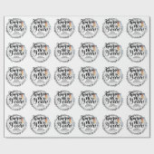 GLÜCKLICHES NEUJAHR Festlicher Winter Robin Person Geschenkpapier (Flach)