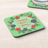 GLÜCKLICHES NEUJAHR GETRÄNKEUNTERSETZER (Linke Seite)