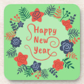 GLÜCKLICHES NEUJAHR GETRÄNKEUNTERSETZER (Vorderseite)