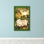 GLÜCKLICHES NEUJAHR LEINWANDDRUCK (Insitu (Holzboden))