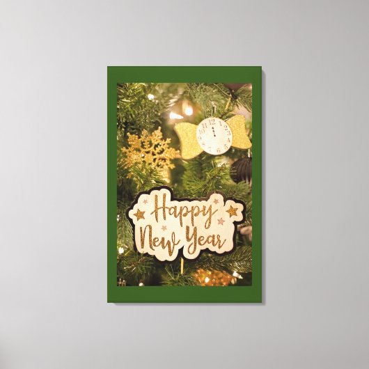 GLÜCKLICHES NEUJAHR LEINWANDDRUCK (Vorderseite)