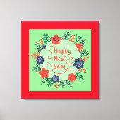 GLÜCKLICHES NEUJAHR LEINWANDDRUCK (Vorderseite)