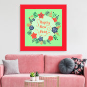 GLÜCKLICHES NEUJAHR LEINWANDDRUCK (Insitu (Wohnzimmer))