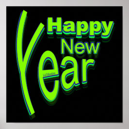 GLÜCKLICHES NEUJAHR POSTER