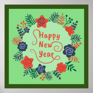 GLÜCKLICHES NEUJAHR POSTER