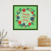 GLÜCKLICHES NEUJAHR POSTER (Küche)