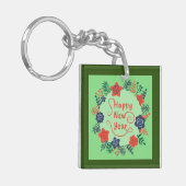 GLÜCKLICHES NEUJAHR SCHLÜSSELANHÄNGER (Vorderseite links)