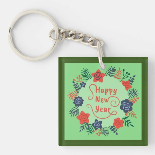 GLÜCKLICHES NEUJAHR SCHLÜSSELANHÄNGER (Vorderseite)