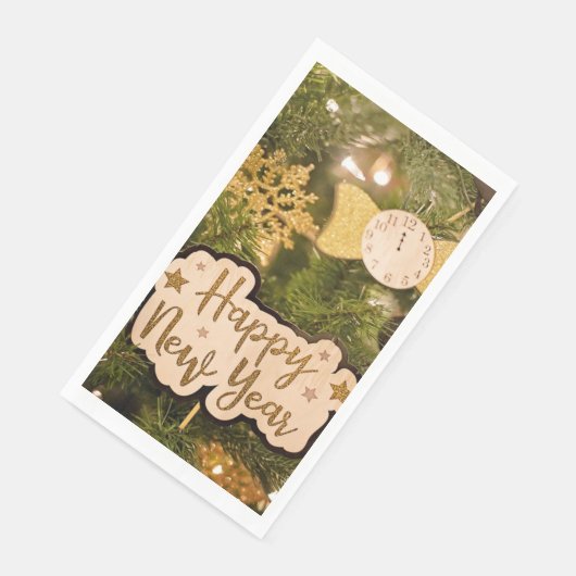 GLÜCKLICHES NEUJAHR SERVIETTE (Ecke)